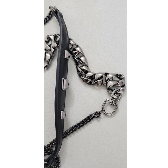 Patrizia Pepe Love Regimental Leather Crossbody Bag Gothic Whimsical Punk NWT - Picture 8 of 12